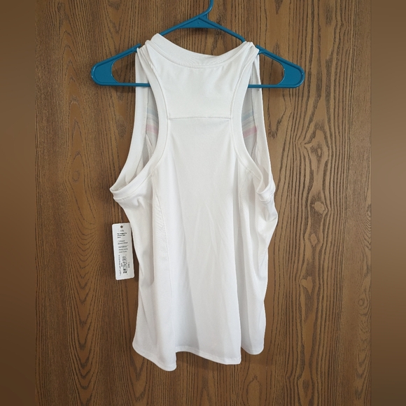 Lucky in Love White Tank Top Size Large (12) - Picture 3 of 4